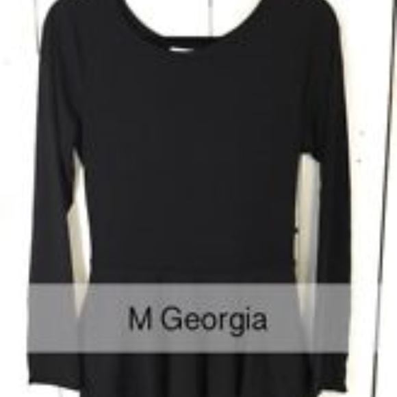 Lularoe Georgia Dress Solid Black Medium NWT - Picture 3 of 3